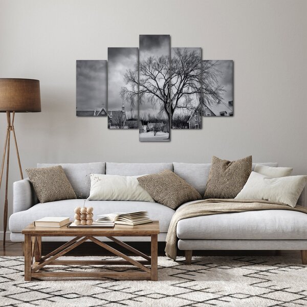 Tablou cu sat alb negru (150x105 cm)