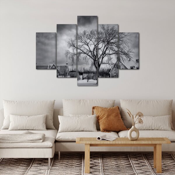 Tablou cu sat alb negru (150x105 cm)