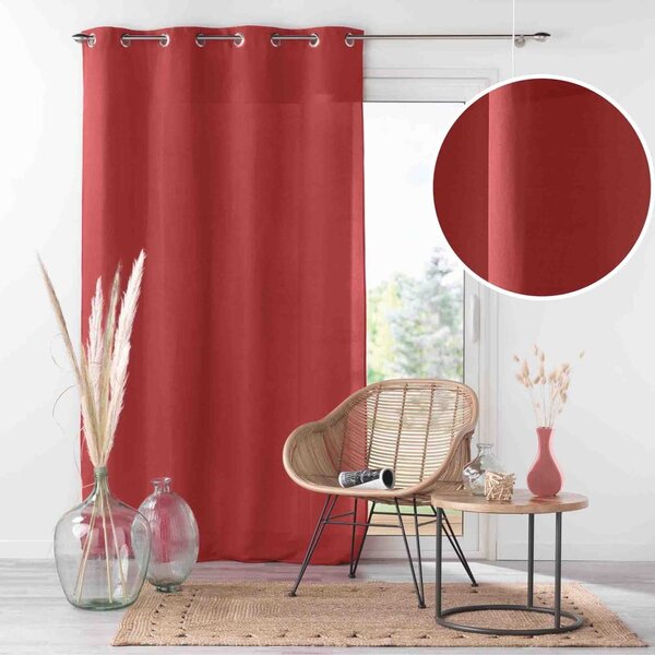 Draperie roșie din microfibră 140x260 cm Absolu – douceur d'intérieur