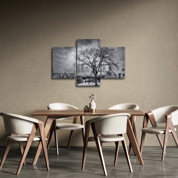 Tablou cu sat alb negru (90x60 cm)
