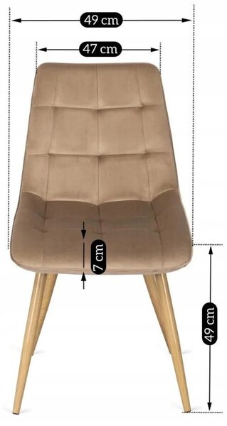 Scaun sufragerie Rodger (Bej) . 1129164