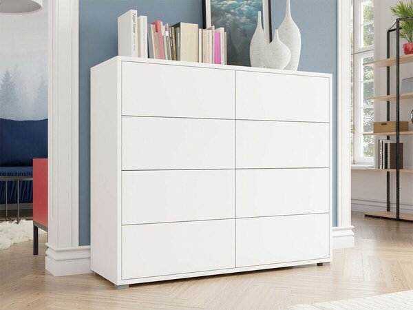 Comodă Comfivo Tutela III, Alb, PAL laminat, 93x120x41cm, 56 kg