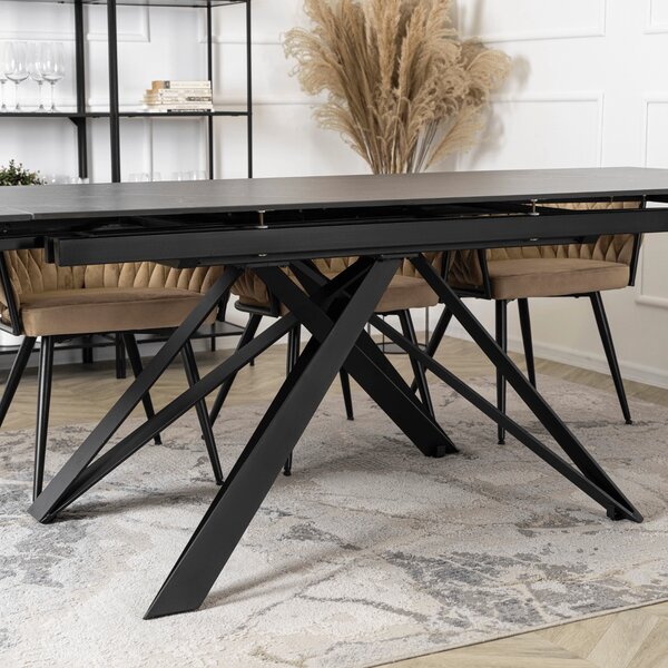 Masă sufragerie extensibilă Maximus (negru) (pentru 6-8 persoane). Promo -19%. 1129257