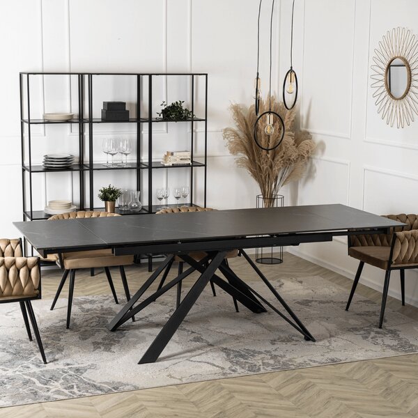Masă sufragerie extensibilă Maximus (negru) (pentru 6-8 persoane). Promo -19%. 1129257