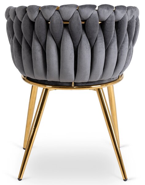 Scaun sufragerie Cappy (gri + auriu) . Promo -17%. 1129132