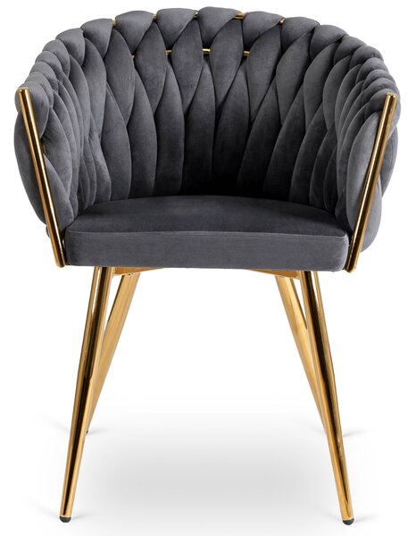 Scaun sufragerie Cappy (gri + auriu) . Promo -17%. 1129132
