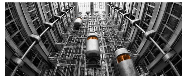 Tablou cu lift în clădire (120x50 cm)