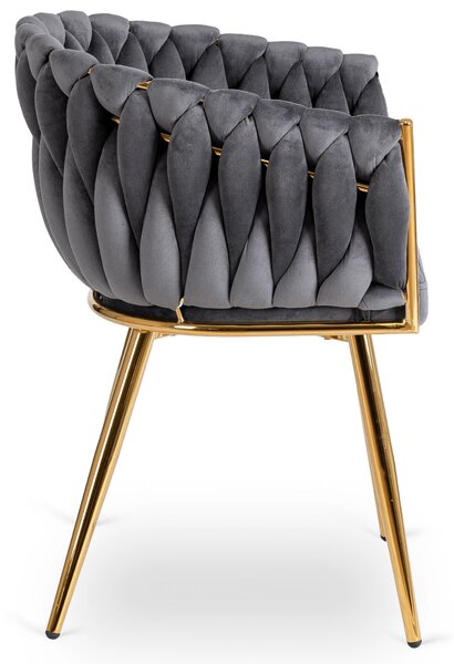 Scaun sufragerie Cappy (gri + auriu) . Promo -17%. 1129132