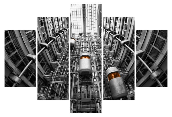 Tablou cu lift în clădire (150x105 cm)