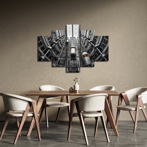 Tablou cu lift în clădire (150x105 cm)