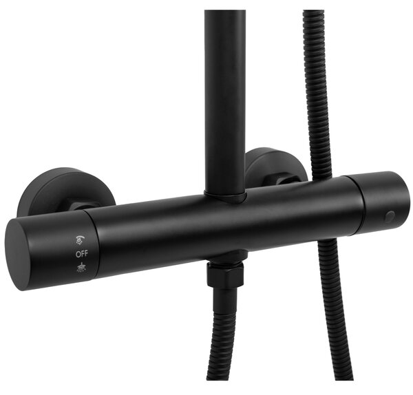 Coloana de dus cu termostat REA VINCENT Black