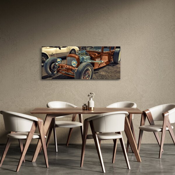Tablou cu mașina maro (120x50 cm)
