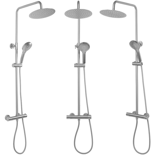Coloana de dus cu termostat REA VINCENT NICKEL BRUSH INOX