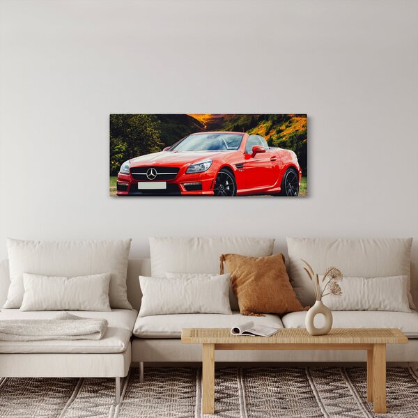 Tablou - Mercedes roșu (120x50 cm)