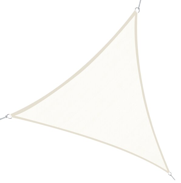 Outsunny Cort Parasolar Triunghiular, Protecție UV, Perfect pentru Spații Exterioare, Crem, 6x6x6m | Aosom Romania