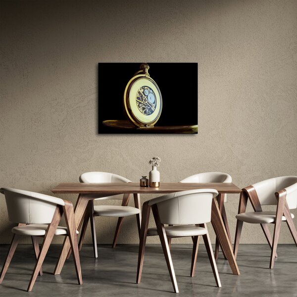 Tablou cu ceas de buzunar de aur (70x50 cm)
