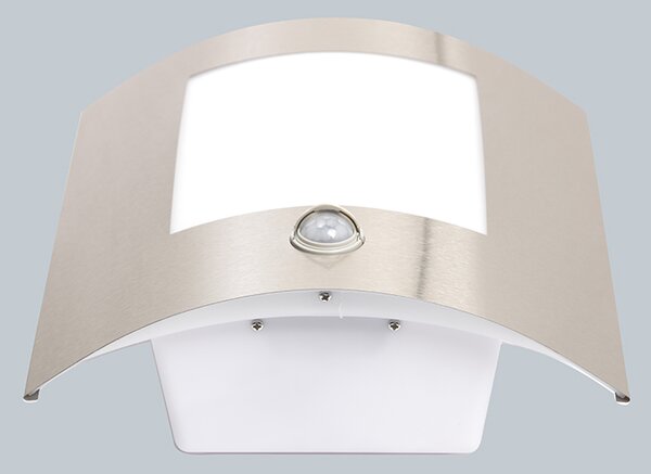 Lampa de perete exterioara moderna din otel cu senzor de miscare IP44 - Emmerald 1