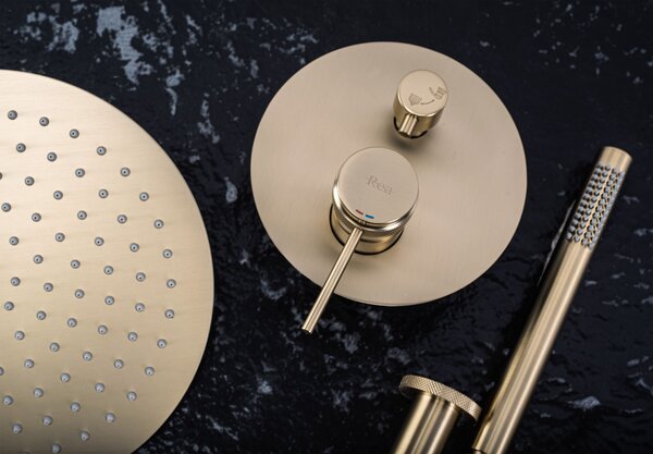 Set de dus incastrat Rea Lungo Grip Gold Brush + BOX