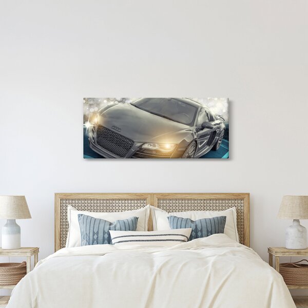 Tablou cu Audi - gri (120x50 cm)