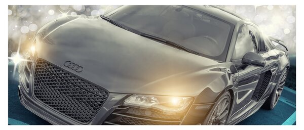 Tablou cu Audi - gri (120x50 cm)