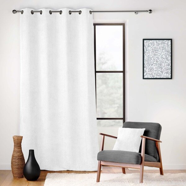 Draperie albă din janilie 140x260 cm Leo – douceur d'intérieur