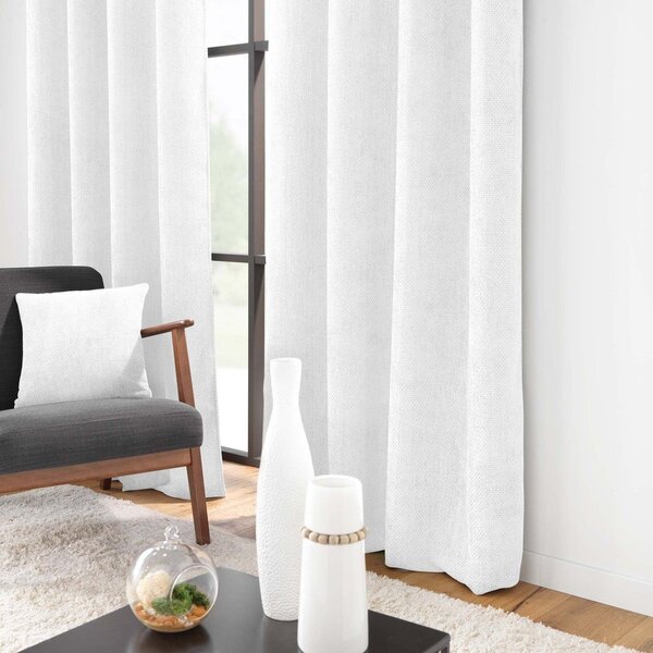 Draperie albă din janilie 140x260 cm Leo – douceur d'intérieur