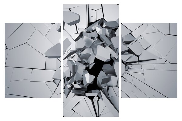 Tablou abstracție 3D (90x60 cm)