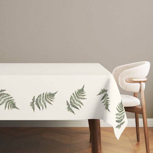 Fata de masa frunze feriga din bumbac 140x220cm, Club Cotton, Lufi