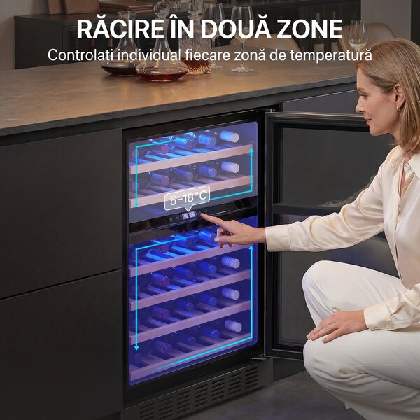 HOMCOM frigider compact adâncime mică 40 vitrină | Aosom Romania