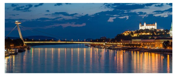 Tablou cu Bratislava și palat (120x50 cm)