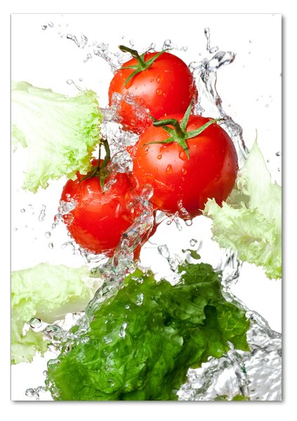Imagine de sticlă Tomate și salată