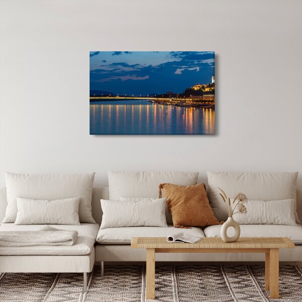 Tablou cu Bratislava și palat (90x60 cm)