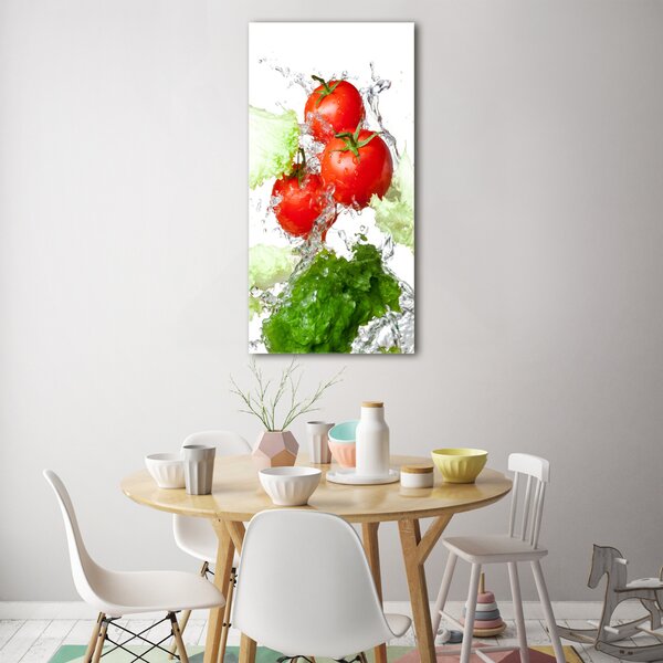 Imagine de sticlă Tomate și salată