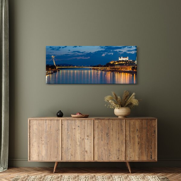 Tablou cu Bratislava și palat (120x50 cm)