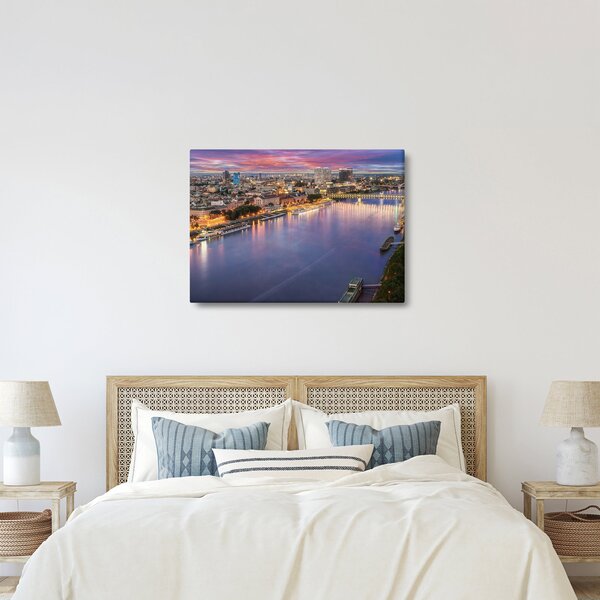 Tablou cu orașul Bratislava cu râu (70x50 cm)