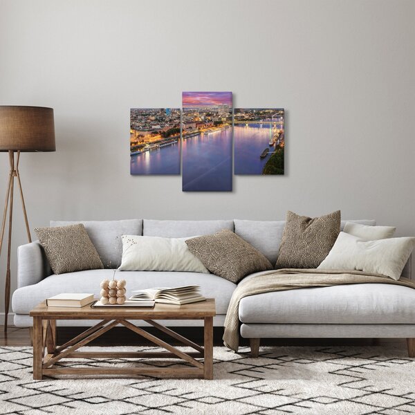 Tablou cu orașul Bratislava cu râu (90x60 cm)