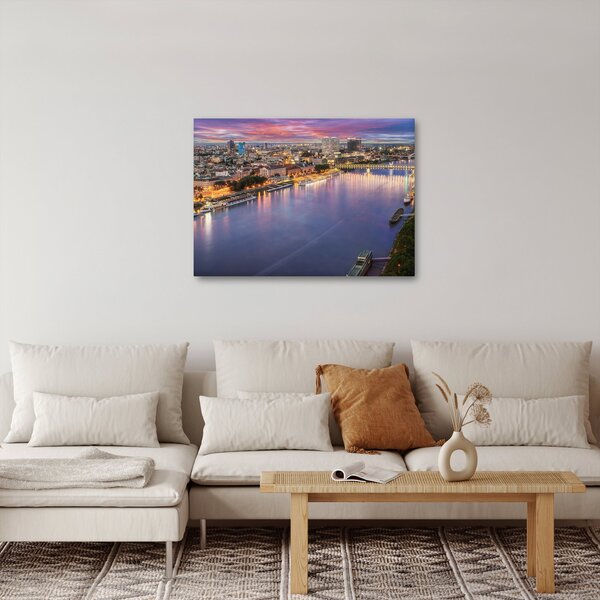 Tablou cu orașul Bratislava cu râu (70x50 cm)