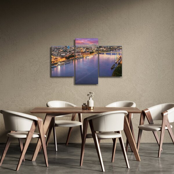 Tablou cu orașul Bratislava cu râu (90x60 cm)
