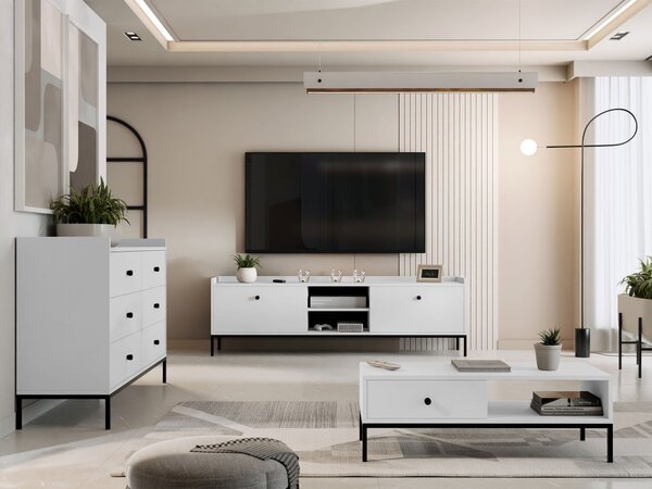 Z0ND0 Set mobilier living Tezarta I (Alb + Negru) . 1105977