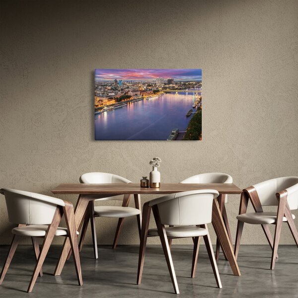 Tablou cu orașul Bratislava cu râu (90x60 cm)