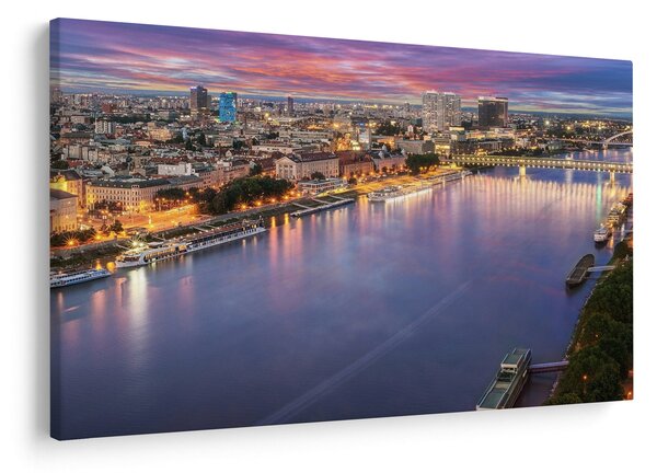 Tablou cu orașul Bratislava cu râu (90x60 cm)