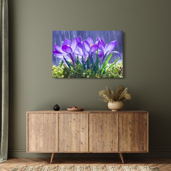 Tablou cuflori în ploaie (90x60 cm)
