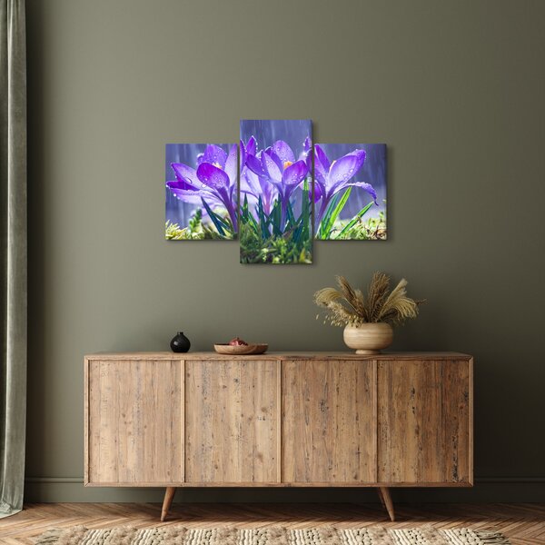 Tablou cuflori în ploaie (90x60 cm)