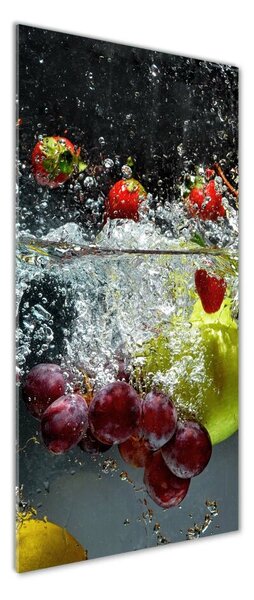 Fotografie imprimată pe sticlă Fructele sub apa