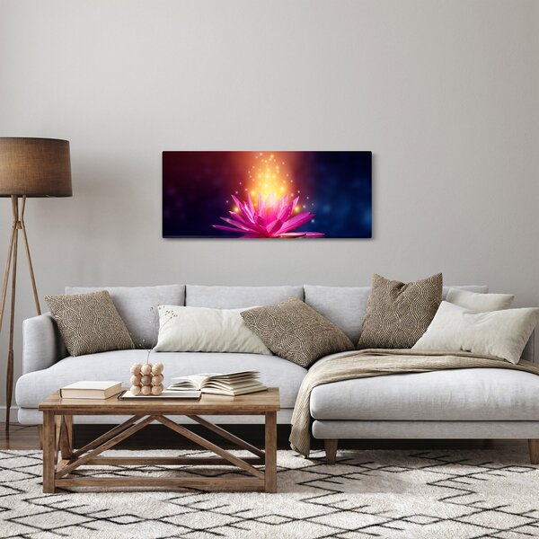 Tablou cu lotus pe apă (120x50 cm)