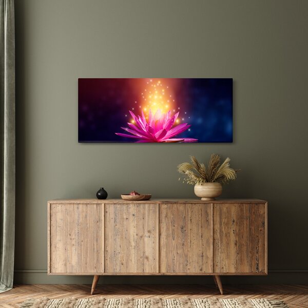Tablou cu lotus pe apă (120x50 cm)