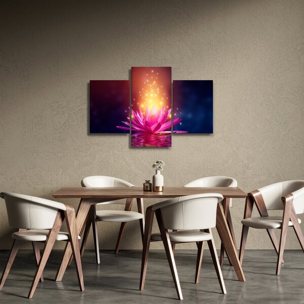 Tablou cu lotus pe apă (90x60 cm)