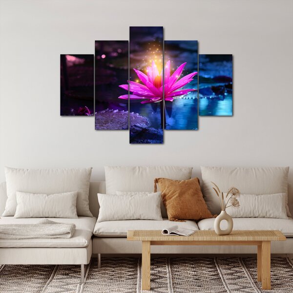 Tablou cu lotus pe apă (150x105 cm)