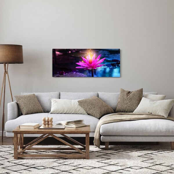 Tablou cu lotus pe apă (120x50 cm)