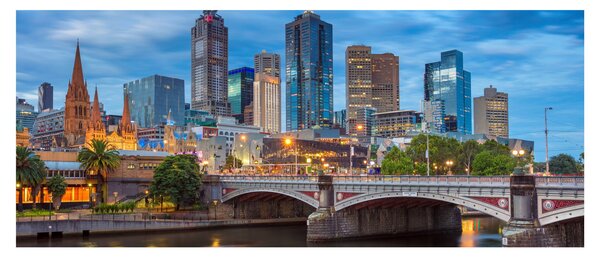 Tablou cu orașul Melbourne (120x50 cm)
